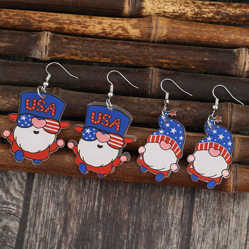Patriotic Gnome Celebration Earrings Set (2-Pair)